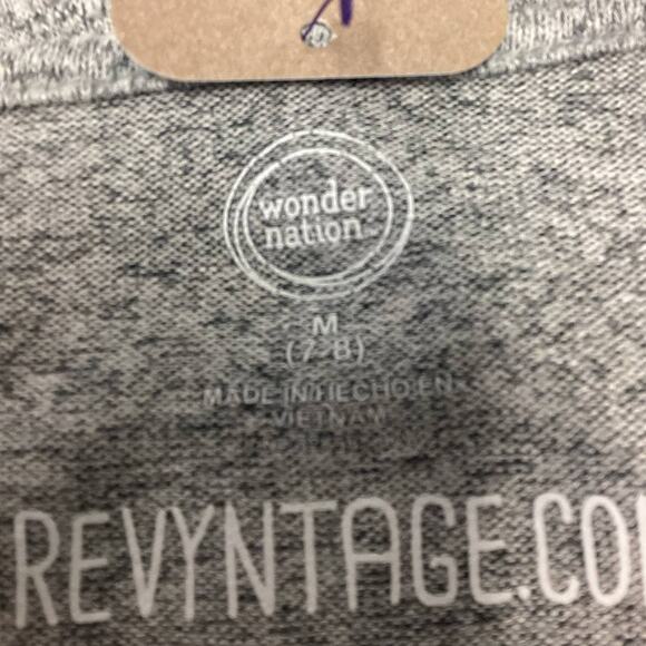 Hand Printed Upcycled Girls Medium Dragonfly Ruffled Long Sleeve Hi Low Sweater - Picture 5 of 6